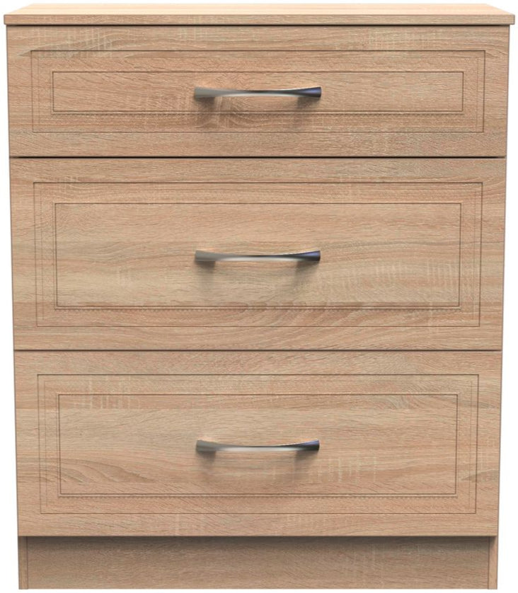 Dorset 3 Drawer Deep Chest Dresser