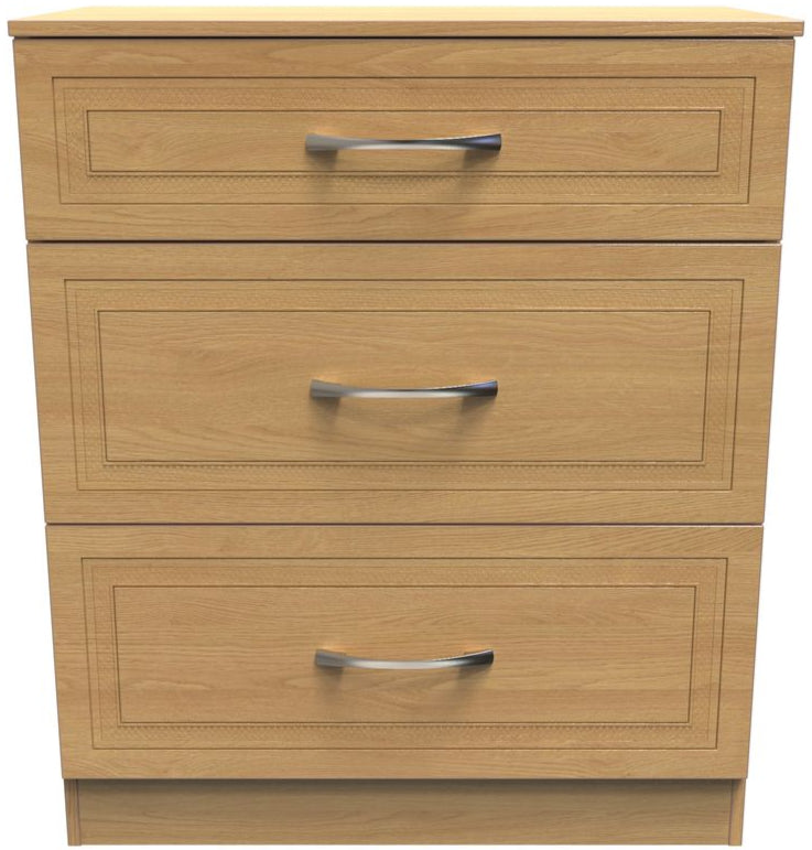 Dorset 3 Drawer Deep Chest Dresser