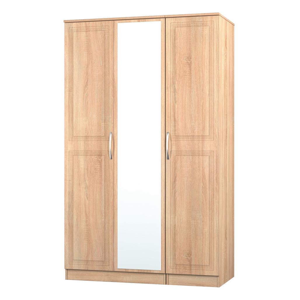 Dorset Mirrored 3 Door Triple Wardrobe