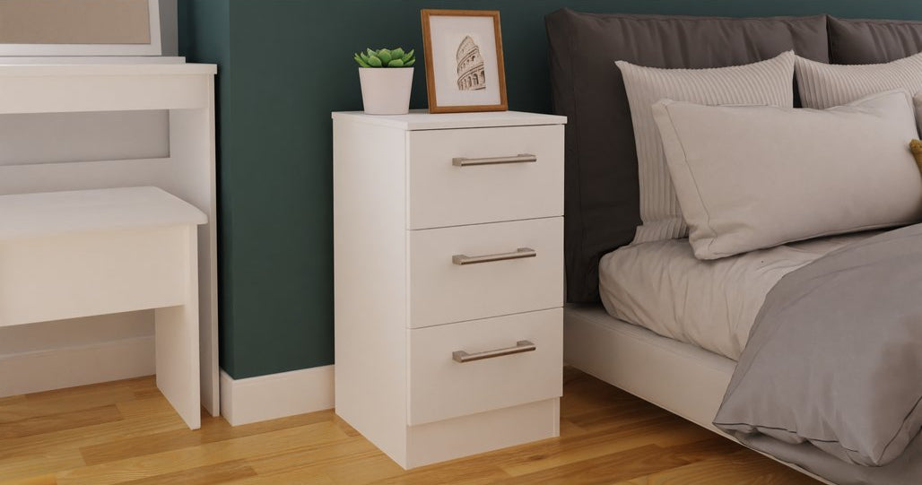 Devon 3 Drawer Bedside Table