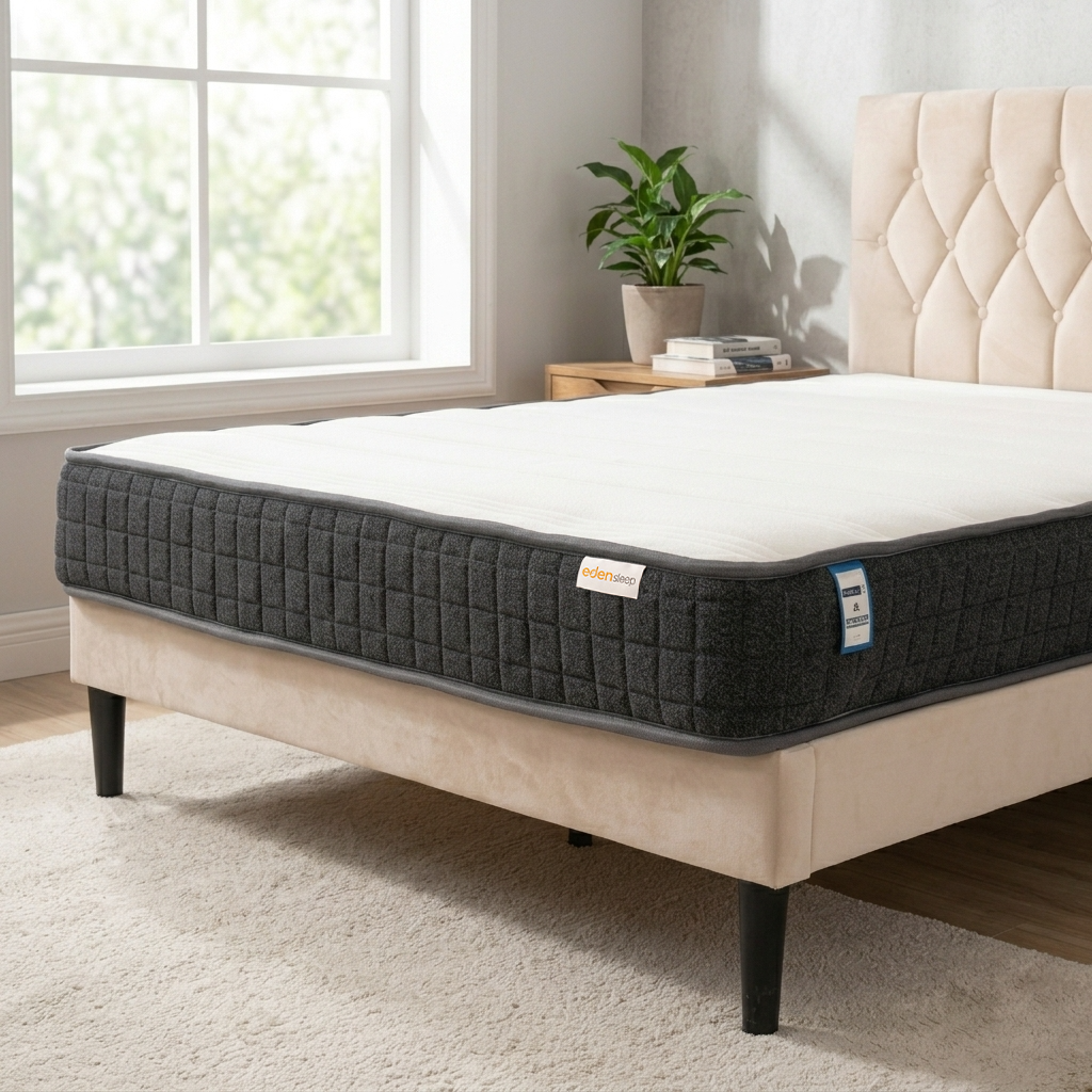 Essentials Comfort Mattress side view showing 20cm depth