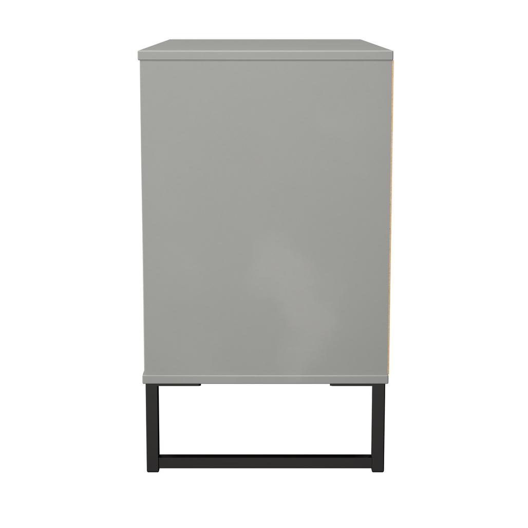 Fluted 3 Drawer Chest with Black Sleigh Legs