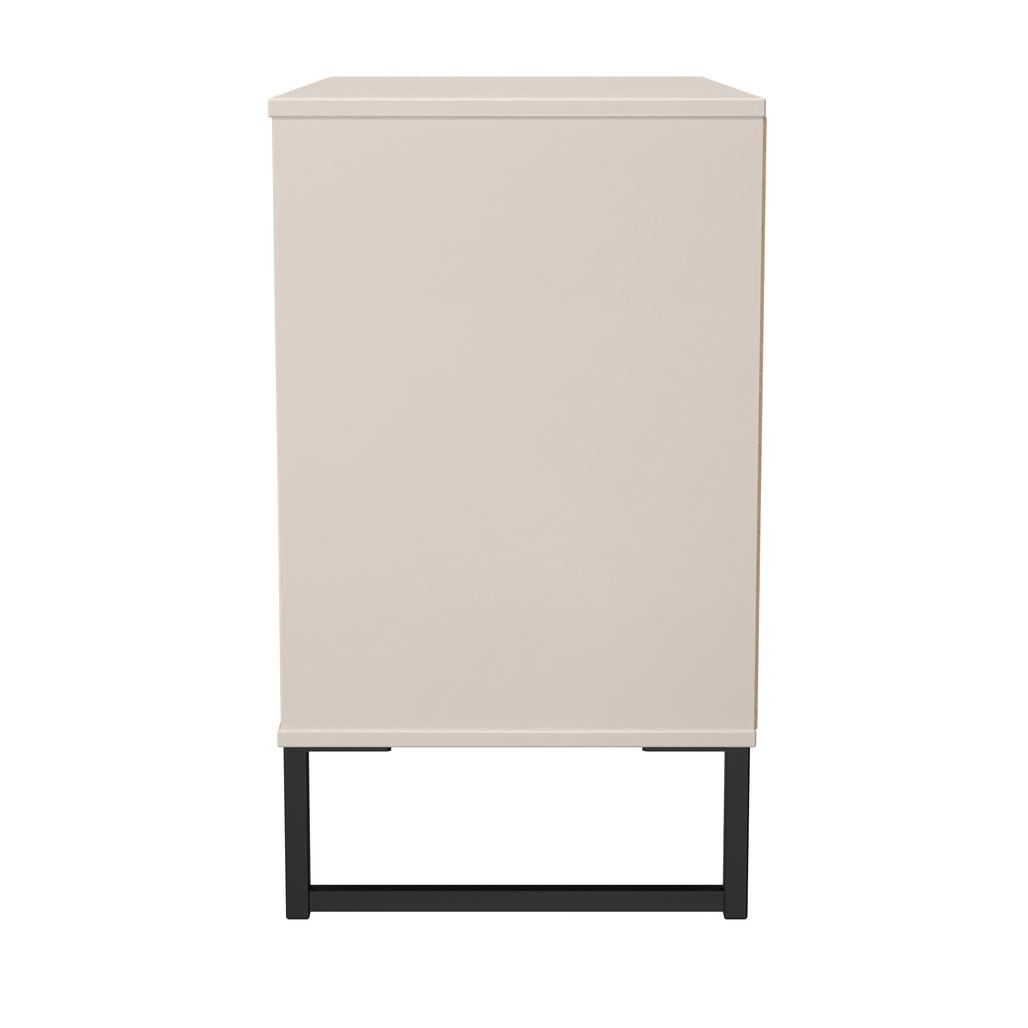 Fluted 3 Drawer Chest with Black Sleigh Legs