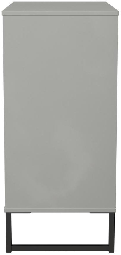 Fluted 4 Drawer Chest with Black Sleigh Legs