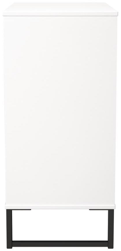 Fluted 4 Drawer Chest with Black Sleigh Legs