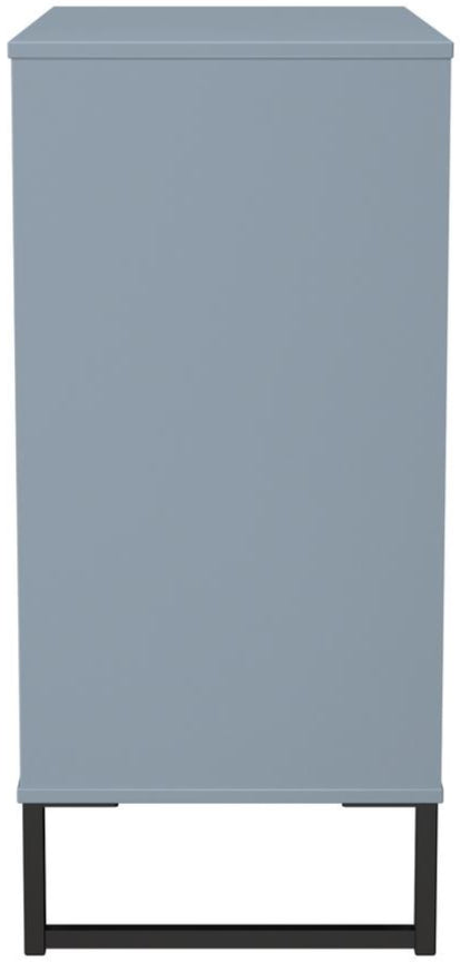 Fluted 4 Drawer Chest with Black Sleigh Legs