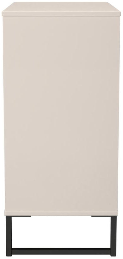 Fluted 4 Drawer Chest with Black Sleigh Legs