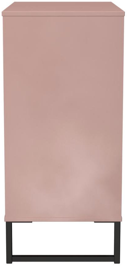 Fluted 4 Drawer Chest with Black Sleigh Legs