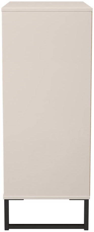 Fluted 5 Drawer Chest with Black Sleigh Legs