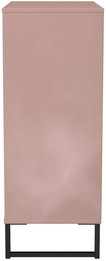 Fluted 5 Drawer Chest with Black Sleigh Legs