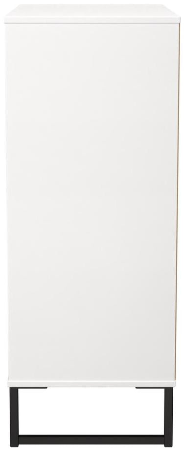 Fluted 5 Drawer Chest with Black Sleigh Legs