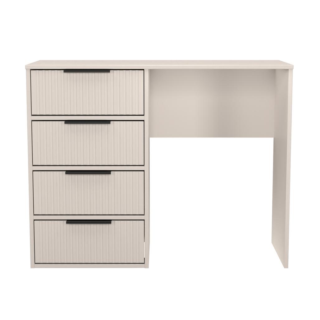 Fluted 4 Drawer Pedestal Desk