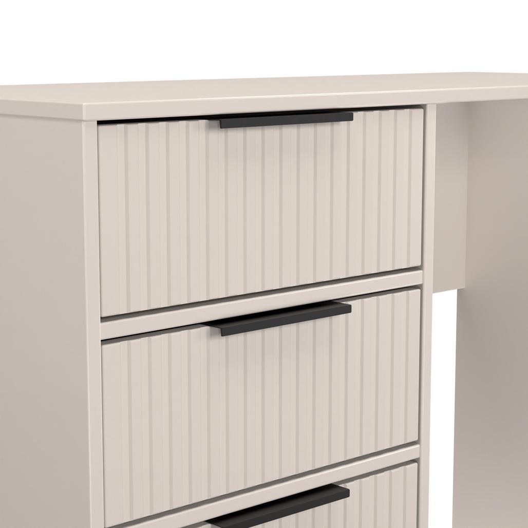Fluted 4 Drawer Pedestal Desk