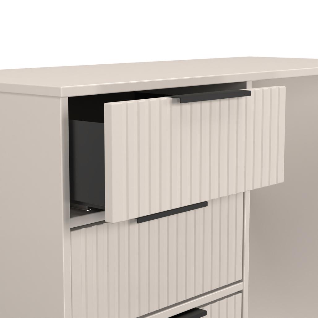 Fluted 4 Drawer Pedestal Desk