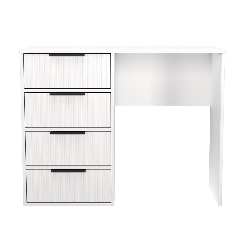 Fluted 4 Drawer Pedestal Desk