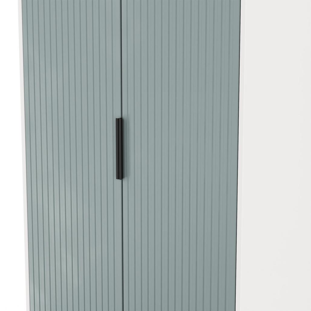 Fluted Tall 2 Door Double Wardrobe