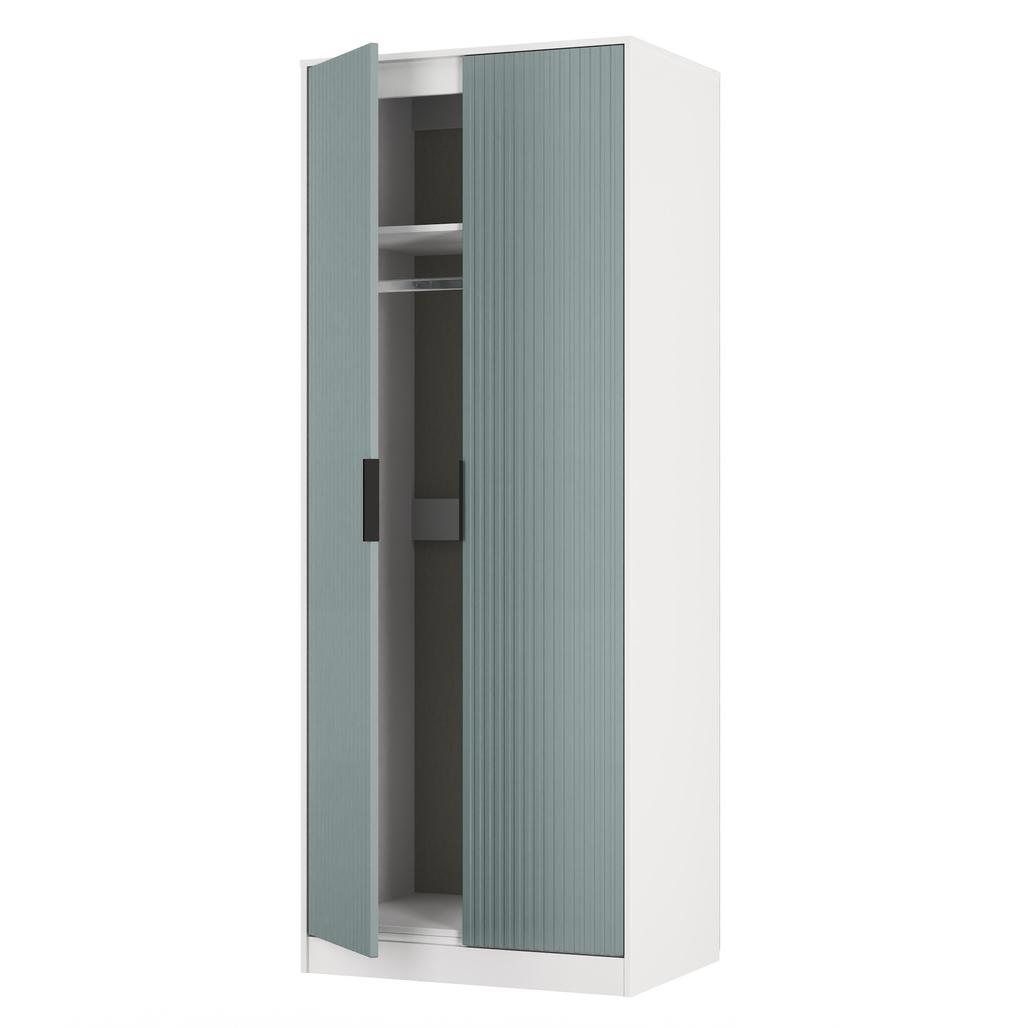 Fluted Tall 2 Door Double Wardrobe