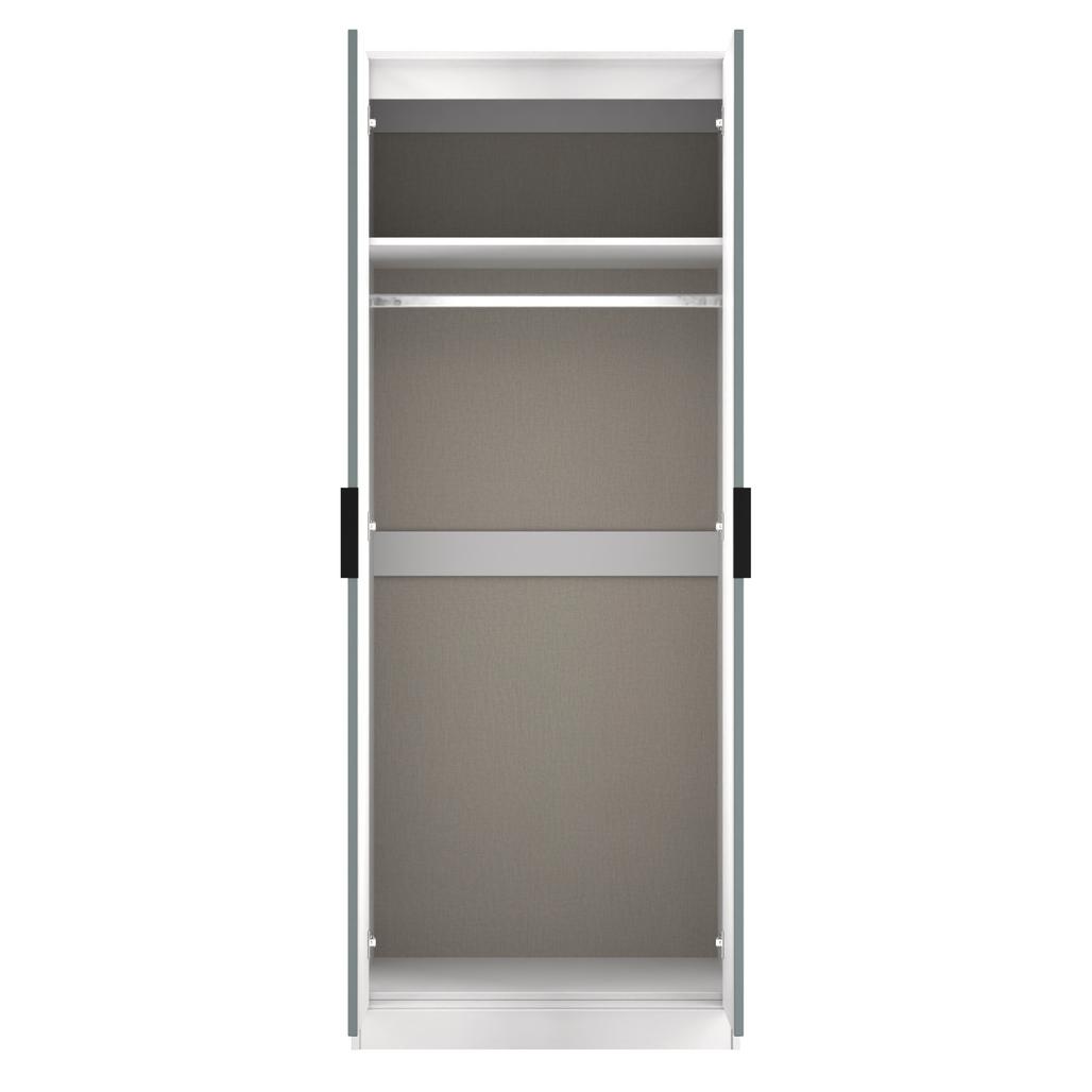 Fluted Tall 2 Door Double Wardrobe