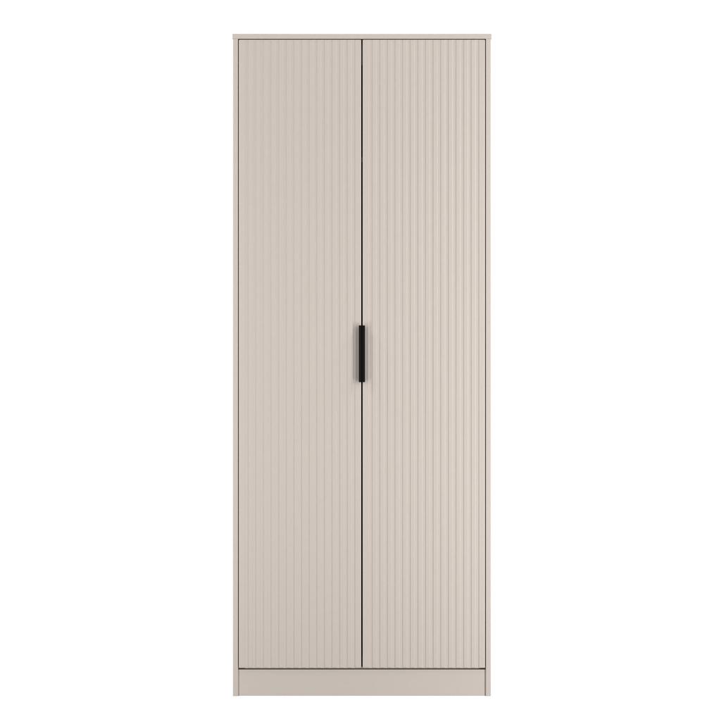 Fluted Tall 2 Door Double Wardrobe