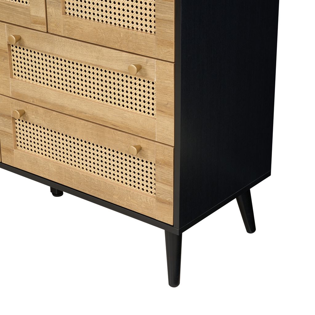 Manila Rattan 7 Drawer Chest 3 Piece Bedroom Set
