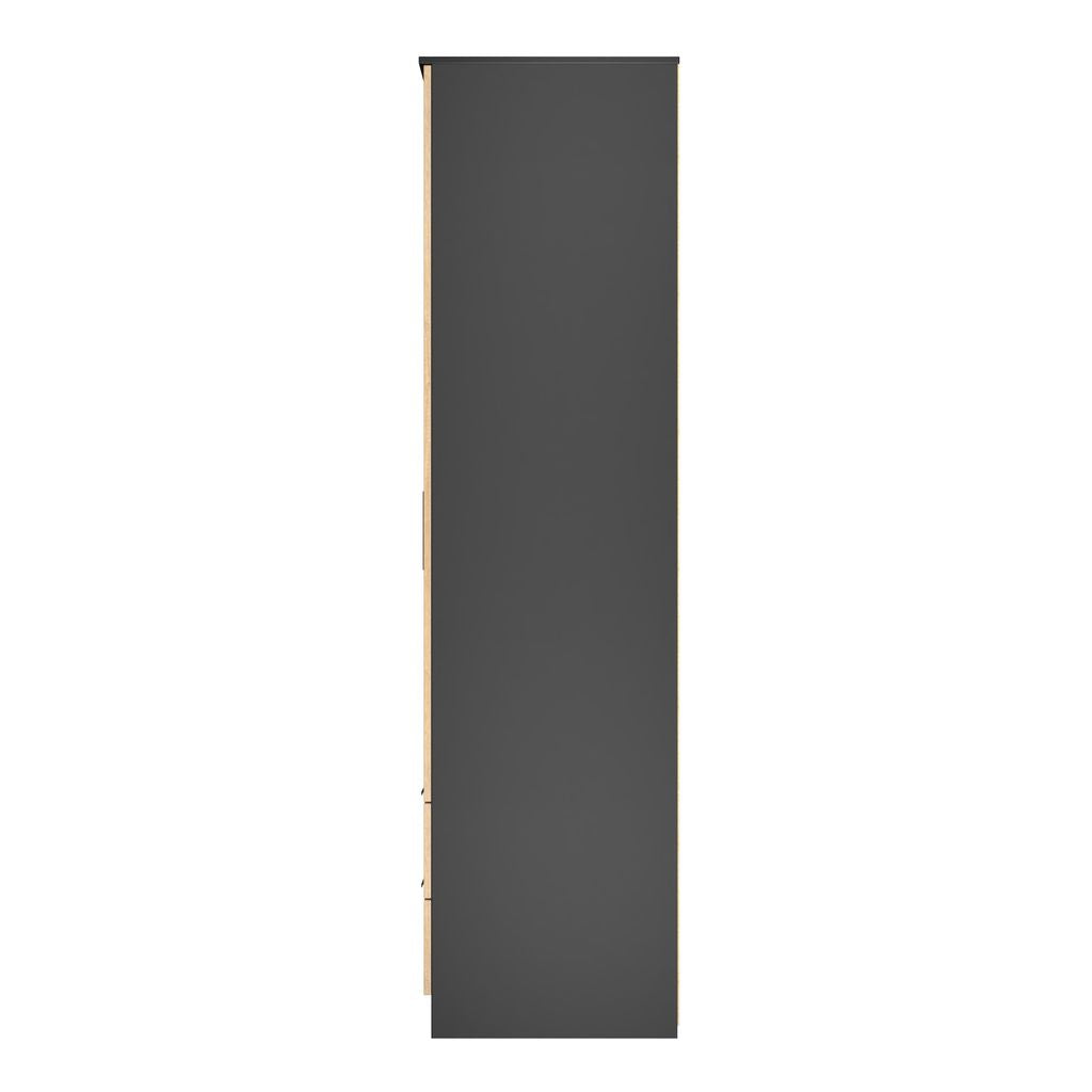 Java Tall 2 Drawer 2 Door Double Wardrobe