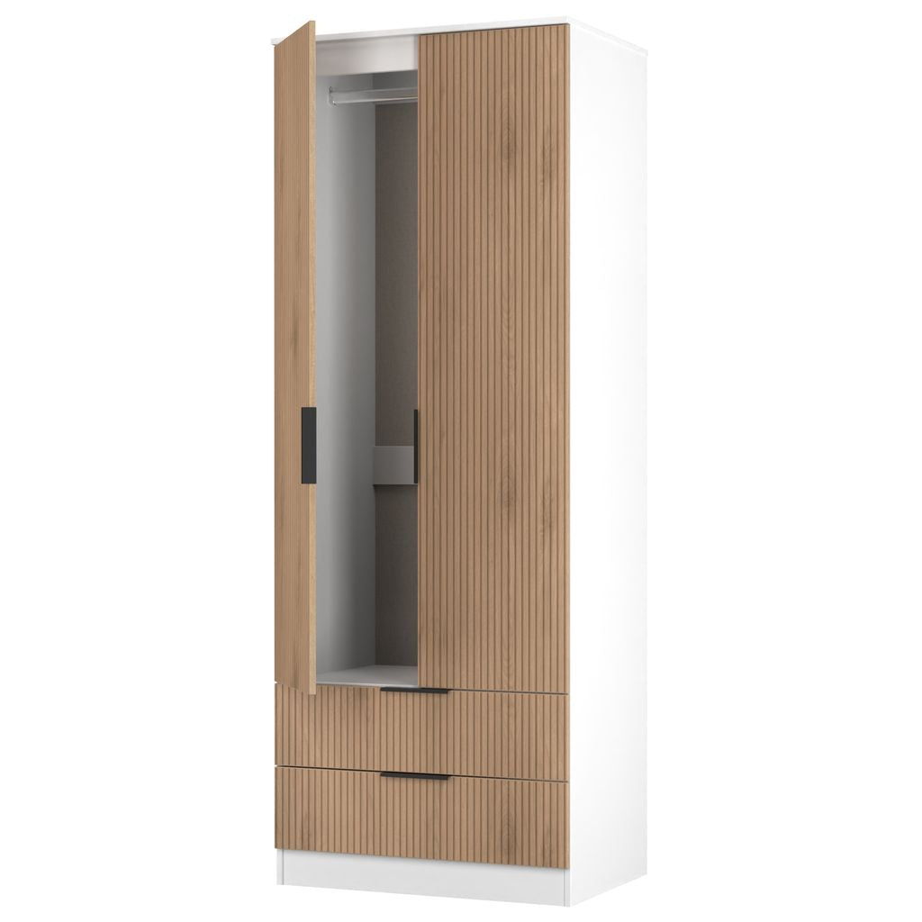 Java Tall 2 Drawer 2 Door Double Wardrobe