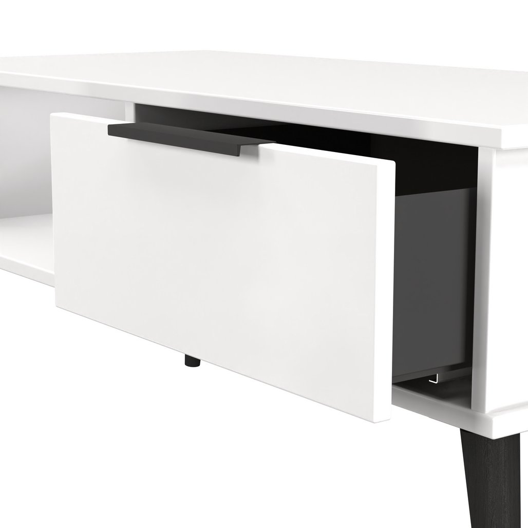 Hong Kong 1 Drawer Coffee Table with Black Legs