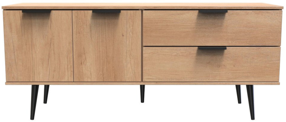 Hong Kong 2 Door 2 Drawer Sideboard with Black Legs