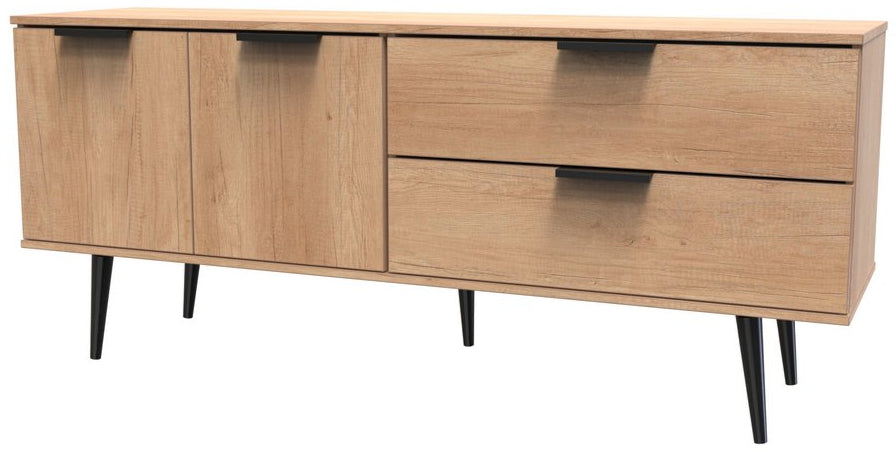 Hong Kong 2 Door 2 Drawer Sideboard with Black Legs