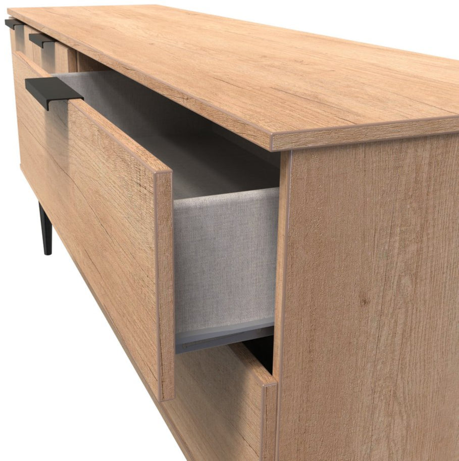 Hong Kong 2 Door 2 Drawer Sideboard with Black Legs