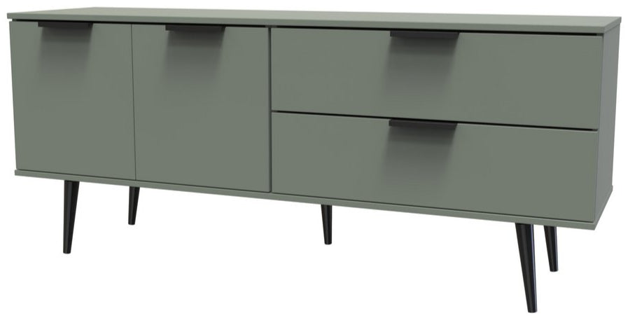 Hong Kong 2 Door 2 Drawer Sideboard with Black Legs