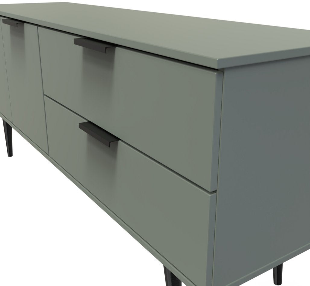 Hong Kong 2 Door 2 Drawer Sideboard with Black Legs