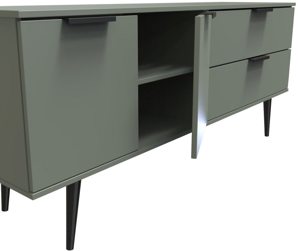 Hong Kong 2 Door 2 Drawer Sideboard with Black Legs
