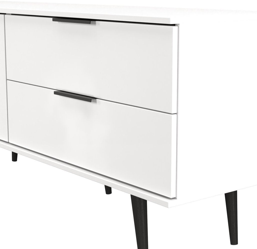 Hong Kong 2 Door 2 Drawer Sideboard with Black Legs