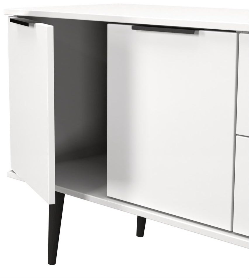 Hong Kong 2 Door 2 Drawer Sideboard with Black Legs