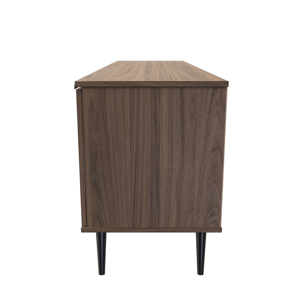 Hong Kong 2 Door 1 Drawer Wide TV Unit with Black Legs