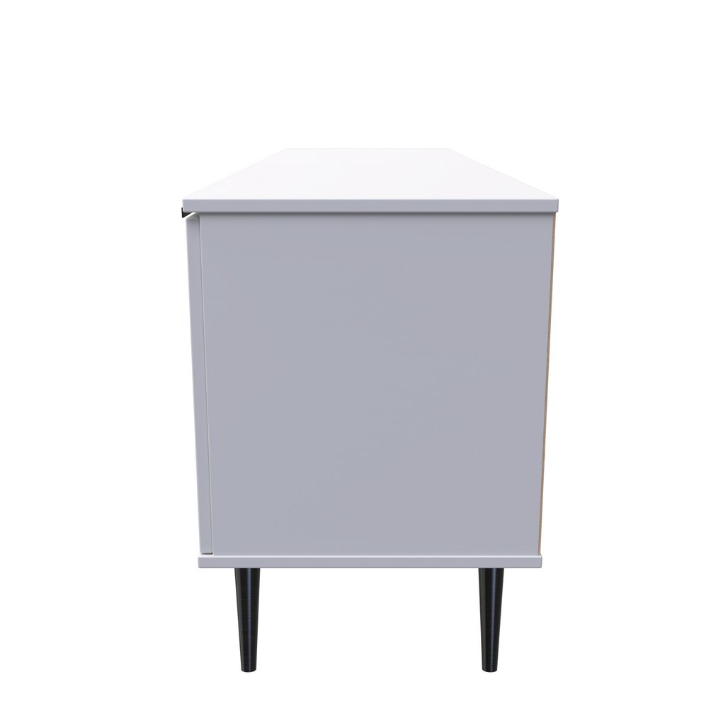Hong Kong 2 Door 1 Drawer Wide TV Unit with Black Legs