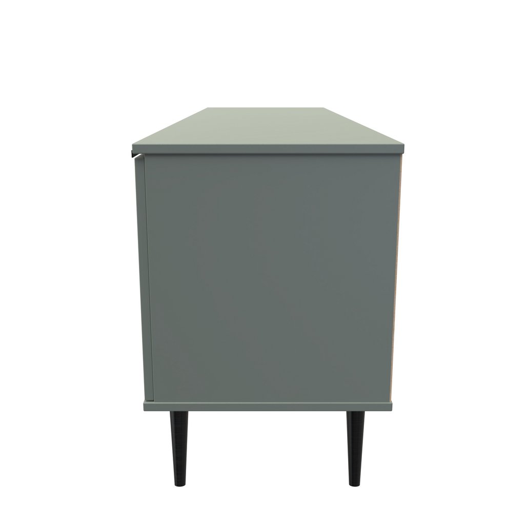 Hong Kong 2 Door 1 Drawer Wide TV Unit with Black Legs