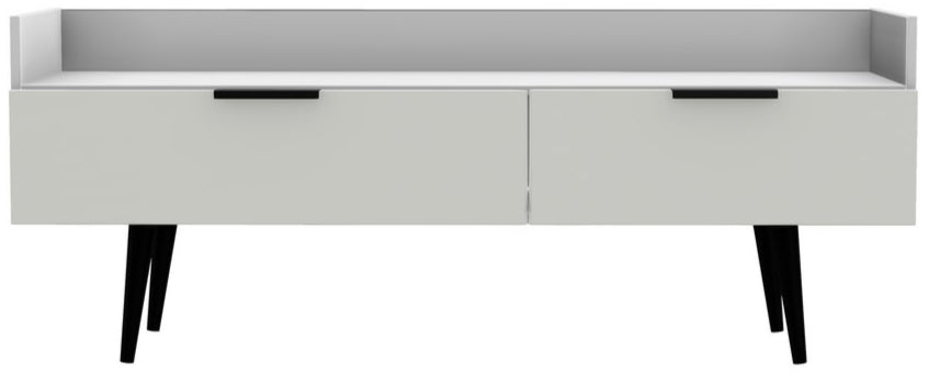 Hong Kong 2 Drawer Media Console with Gold Hairpin Legs