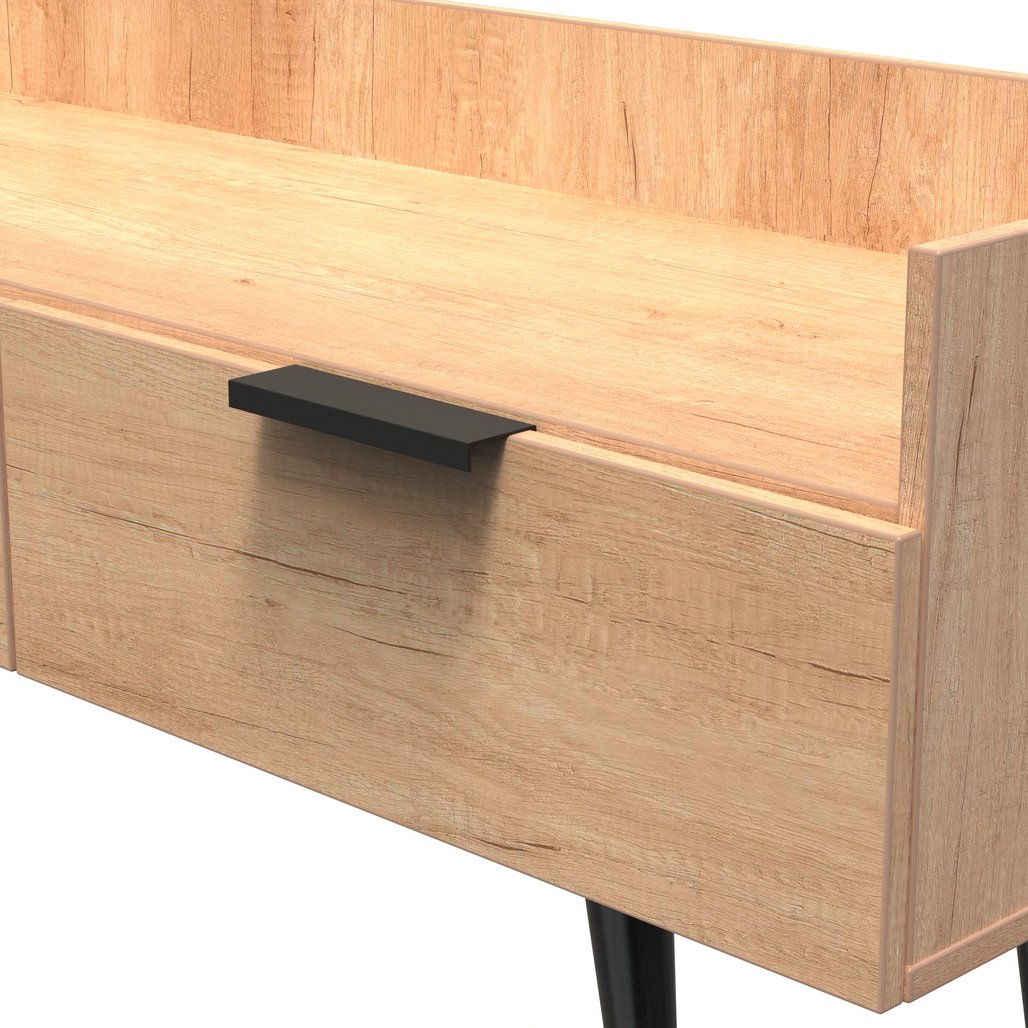 Hong Kong 2 Drawer Media Console with Gold Hairpin Legs