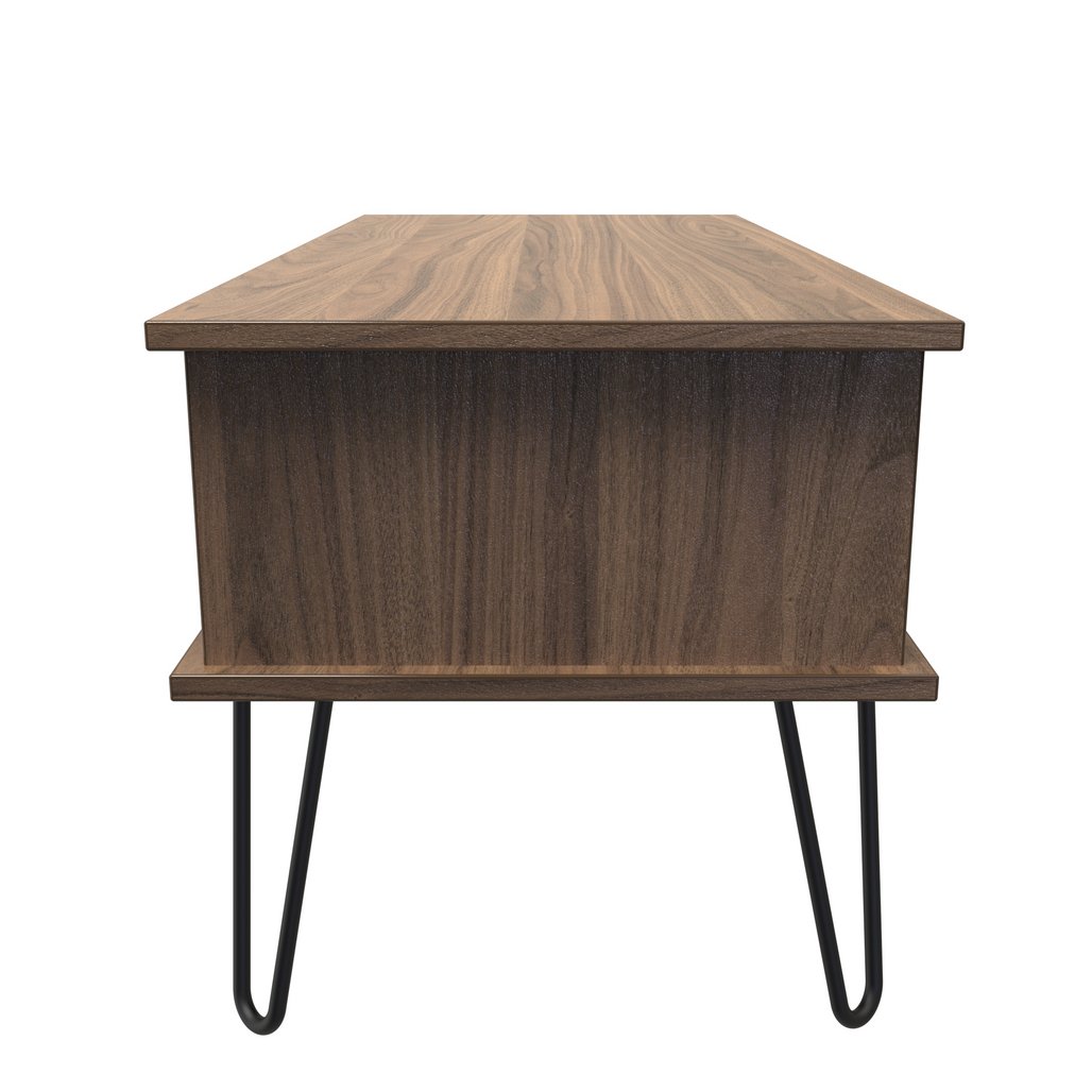Hong Kong 1 Drawer Coffee Table with Black Hairpin Legs