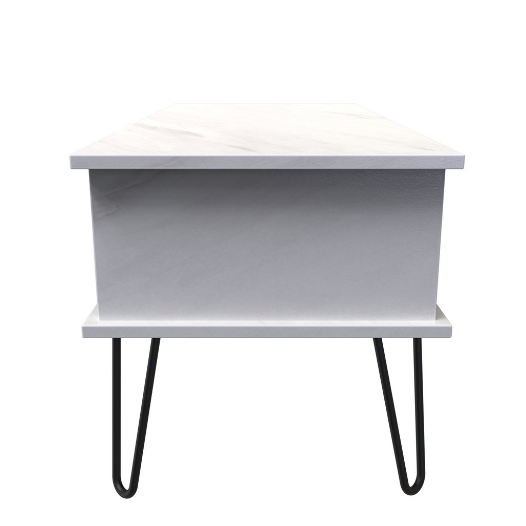 Hong Kong 1 Drawer Coffee Table with Black Hairpin Legs