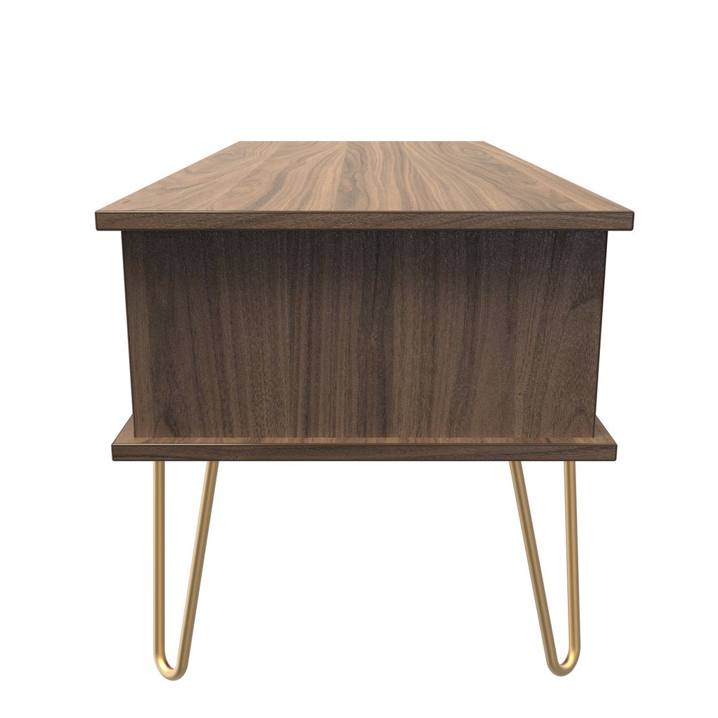 Hong Kong 1 Drawer Coffee Table with Gold Hairpin Legs