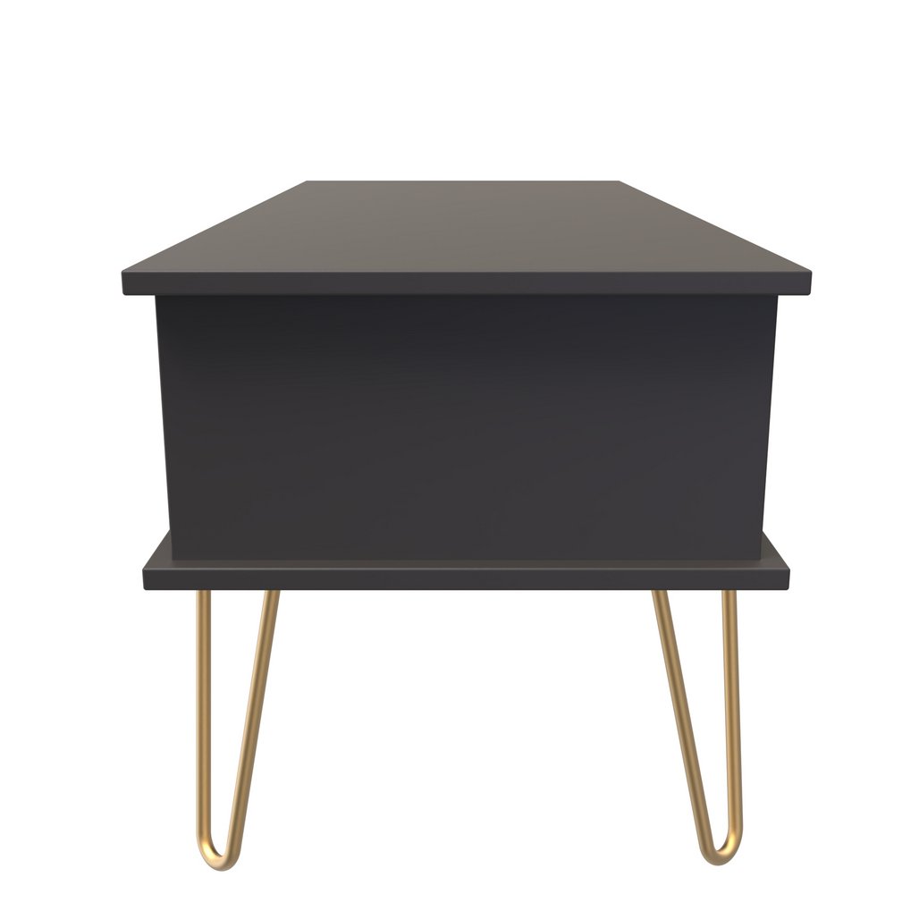 Hong Kong 1 Drawer Coffee Table with Gold Hairpin Legs