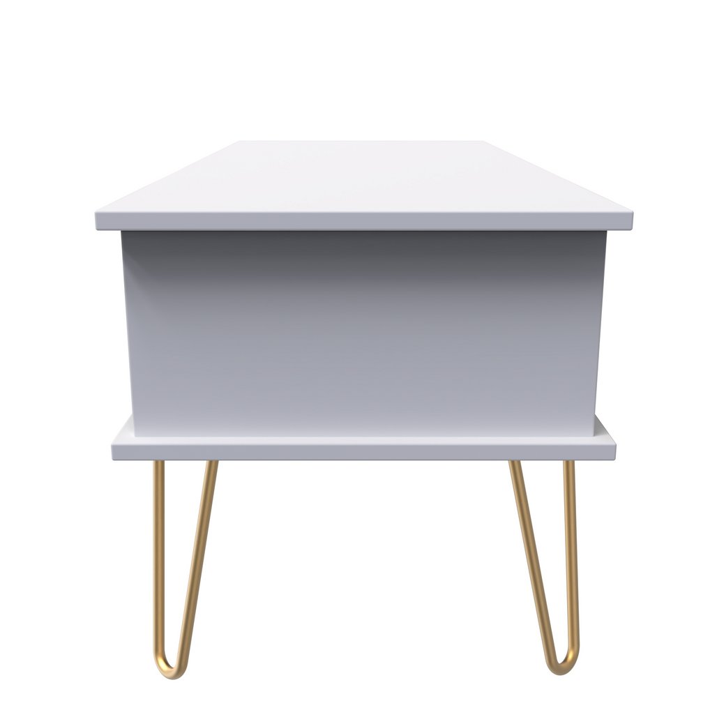 Hong Kong 1 Drawer Coffee Table with Gold Hairpin Legs