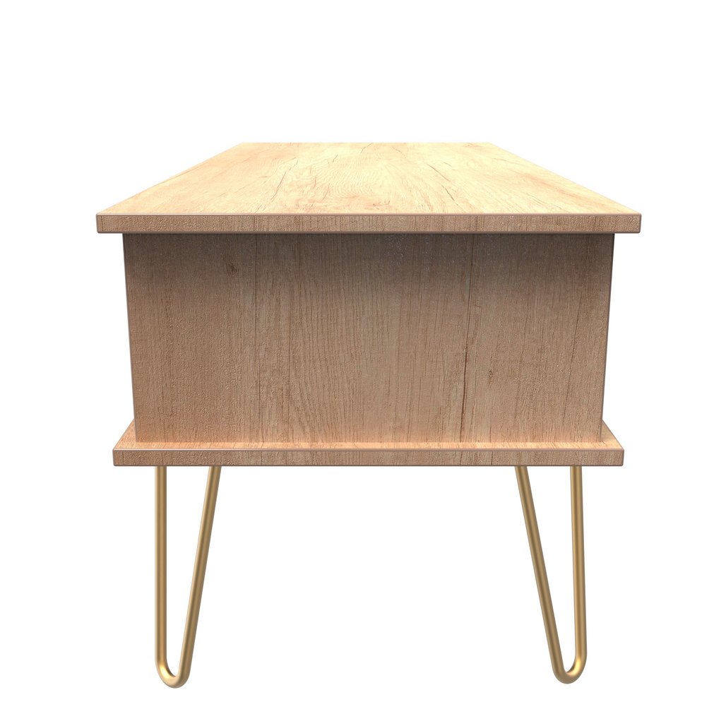 Hong Kong 1 Drawer Coffee Table with Gold Hairpin Legs
