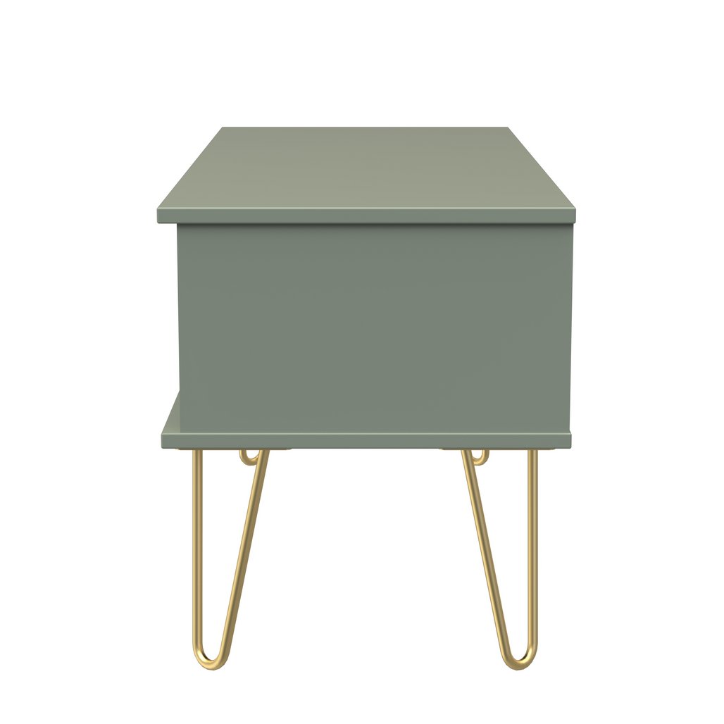 Hong Kong 1 Drawer Coffee Table with Gold Hairpin Legs