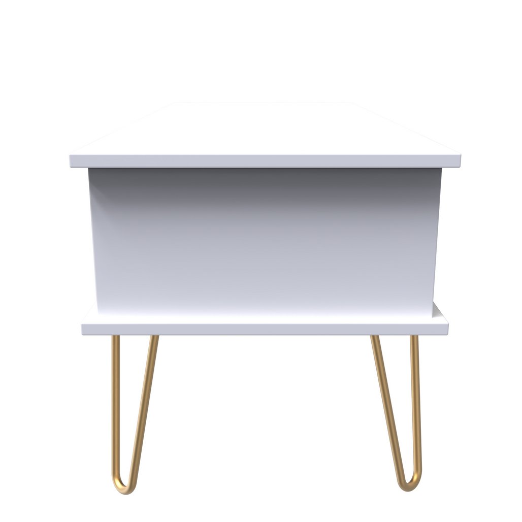 Hong Kong 1 Drawer Coffee Table with Gold Hairpin Legs