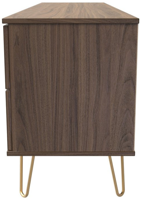 Hong Kong 2 Door 2 Drawer Sideboard with Gold Hairpin Legs