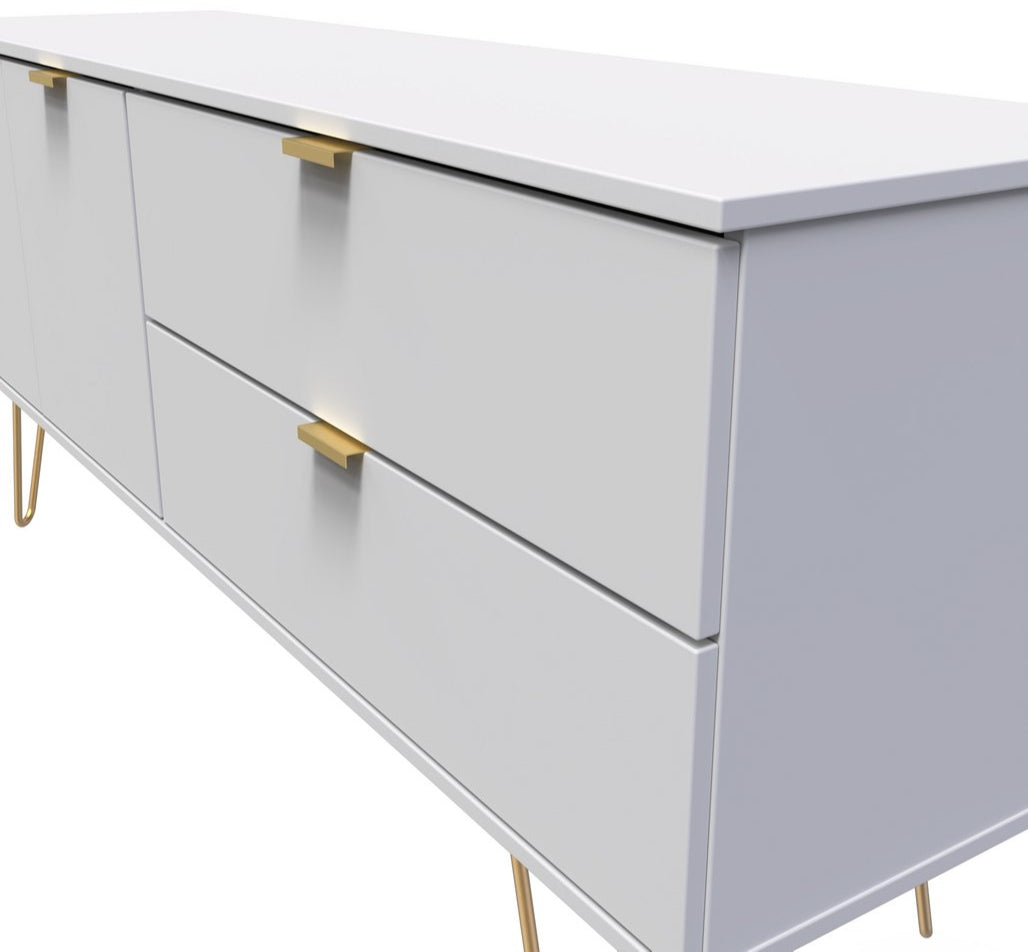 Hong Kong 2 Door 2 Drawer Sideboard with Gold Hairpin Legs